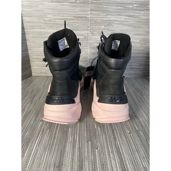Sorel Womens Kinetic RNEGD Conquest Winter Boots Black Pink Leather‎ Ankle 9 New - Picture 9 of 9